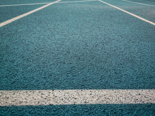 Fototapeta na wymiar Athletics Track Running Stadium with vintage style. closeup