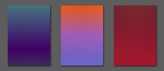 Obraz premium Collection A4 size minimal covers design. Cool colorful halftone gradients. Future geometric template. Eps10 vector.