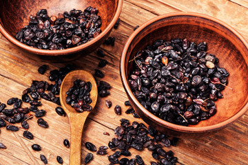 Berries of dried barberry