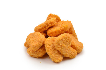 Nuggets isolated on a white background.