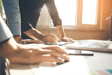 team working in office