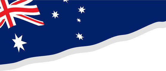 national flag of Australia waving