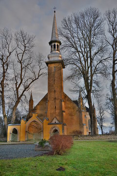 The Church in Simuna, Estonia in the late autumn