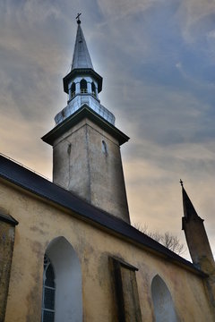 The Church in Simuna, Estonia in the late autumn