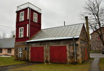 Fototapeta na wymiar Old Firehouse in Laekvere, Estonia