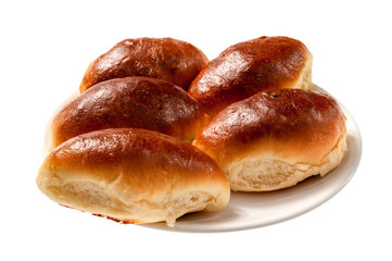patties with rice isolated