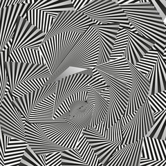 Illustration of the style of Escher. Hypnotic texture for psychology or philosophy..