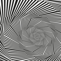 Illustration of the style of Escher. Hypnotic texture for psychology or philosophy..