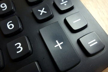 Calculator buttons close-up