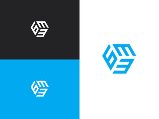 Combination number, stylish vector emblem for design