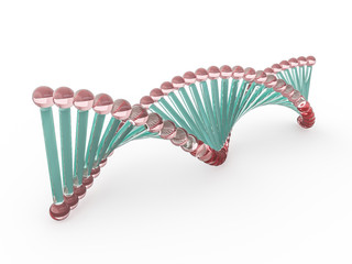 DNA chain. Abstract scientific background. 3D rendering