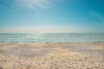 Beautiful tranquil seascape on sunny day