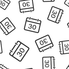 Calendar agenda icon seamless pattern background. Planner vector illustration. Calendar symbol pattern.