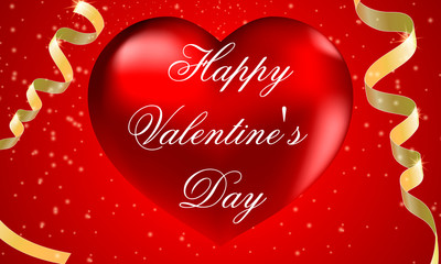 Heart to the day of saint valentine with serpentine