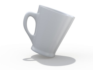Mug Mockup standing on the surface. 3D