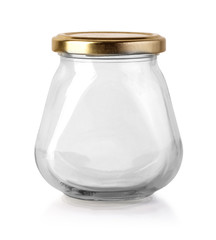 Glass empty jar