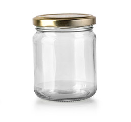 Glass jar isolated