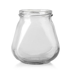 Glass empty jar