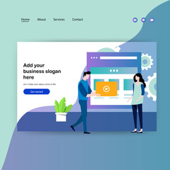 Web page design template for web page design and website and mobile website development vector illustration design