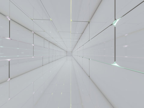 Abstract modern architecture background. 3D rendering
