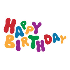 Color inscription - happy birthday.