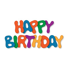 Color inscription - happy birthday.