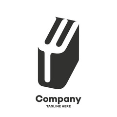 Book and fork logo