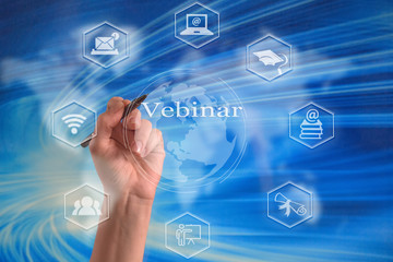 Webinar E-learning Training Business Internet Technology Concept.