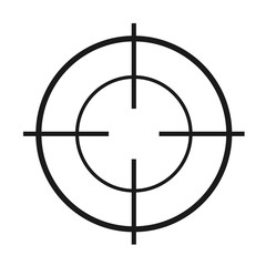 Crosshair flat vector icon. Modern illustration of crosshair symbol for web design