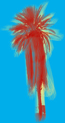 Poster with palm tree
