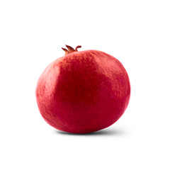 Fresh ripe pomegranate isolated on white background.
