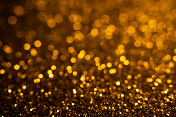 Yellow blurred background for Valentine's day, party, event concepts.  Yellow bokeh and golden background.