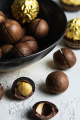 macadamia nuts in a plate