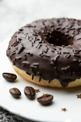 chocolate coated donut
