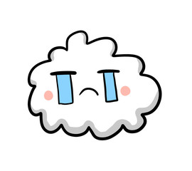 Sad Cartoon Cloud