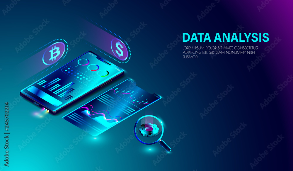 Poster data analysis system on smartphone, bitcoin mining, marketing, financial statistics analysis with gr