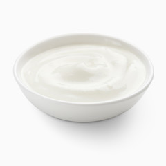 Homemade yogurt in bowl