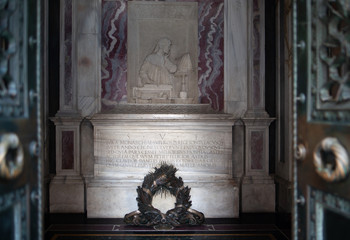Ravenna, Italy, 9/18/2018: The Tomb of Dante is an Italian neoclassical national monument built...