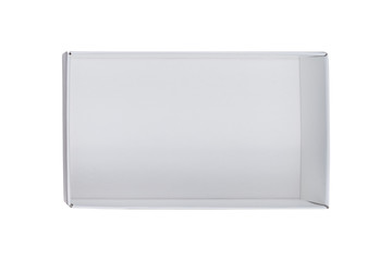 White parted paper box/ White parted paper box isolated on white background