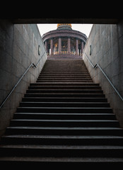 Staircase exit from the tunnel to the Victory Column in Berlin. Germany