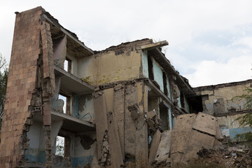 Building destroyed by earthquake 1988 in Gyumri (Leninakan) in Armenia