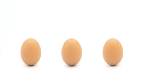 Three Eggs, isolated on white background