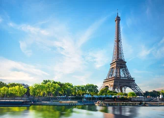 Printed kitchen splashbacks Eiffel tower Seine in Paris