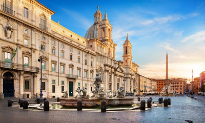 Obraz na płótnie Canvas Piazza Navona and Fountain
