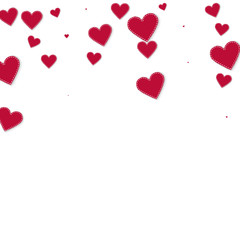 Red heart love confettis. Valentine's day falling 