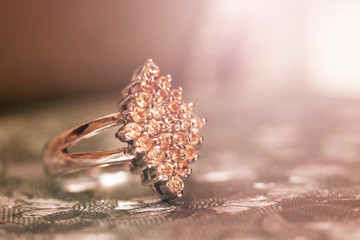 Diamond Ring. Wedding Ring so close