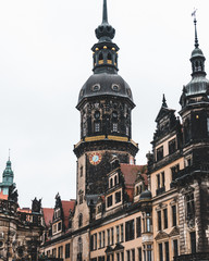 Fototapeta premium church in dresden during fall season