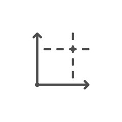 Coordinate line icon
