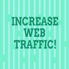 Conceptual hand writing showing Increase Web Traffic. Business photo text Boost the amount of data transmitted by site visitors Vertical Thin Linear Strip Broken Rod in Seamless Repeat Pattern