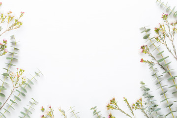 Bio herbal green cosmetic arrangement, sea salt and handmade cosmetic.